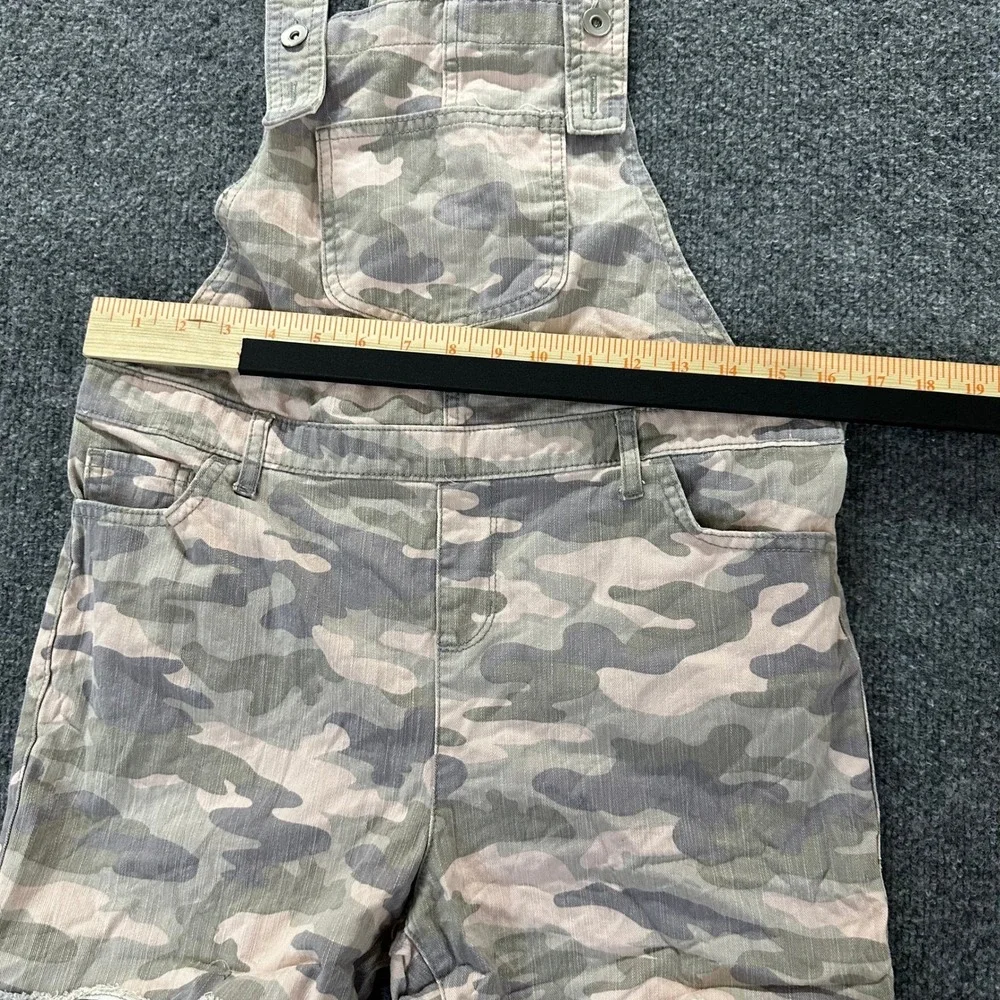 The Children's Place Shortalls Girls Size 16 Pink Camo Raw Hem Casual Bib